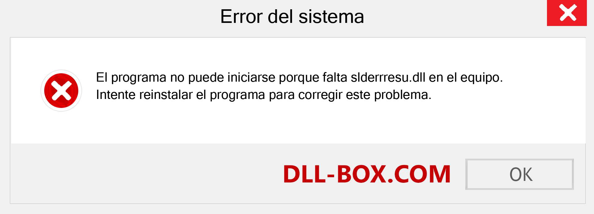 ¿Falta el archivo slderrresu.dll ?. Descargar para Windows 7, 8, 10 - Corregir slderrresu dll Missing Error en Windows, fotos, imágenes