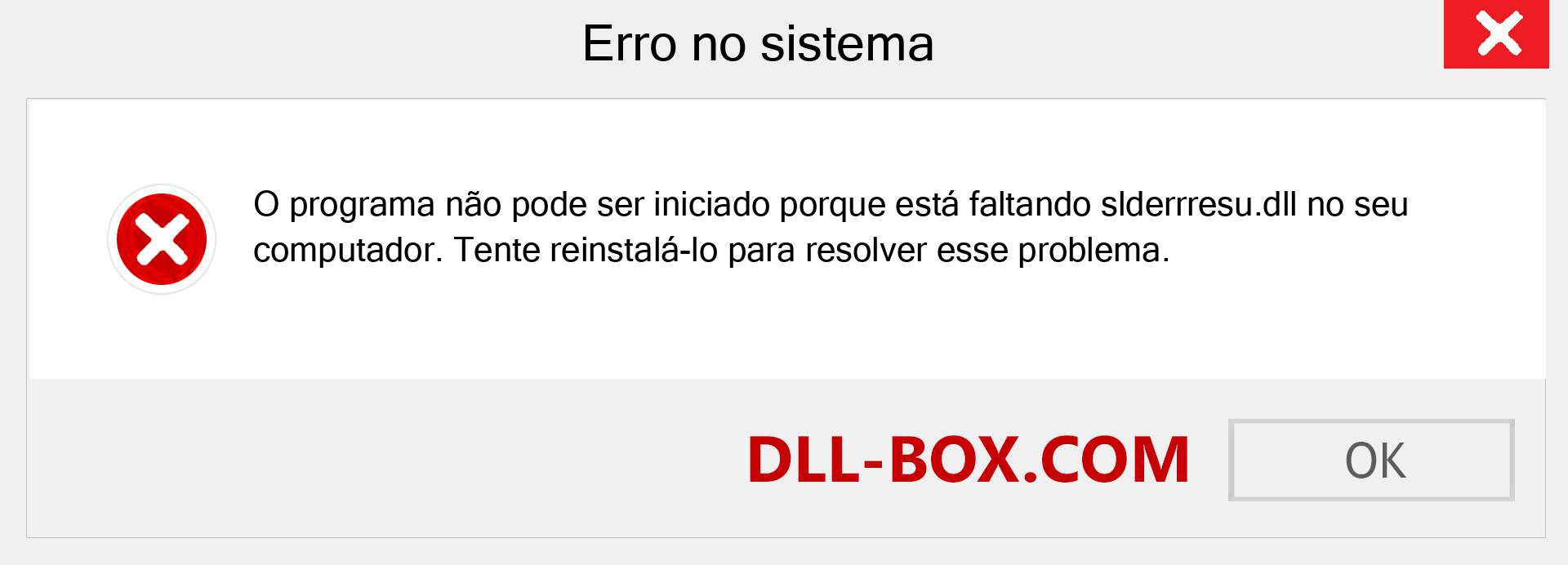 Arquivo slderrresu.dll ausente ?. Download para Windows 7, 8, 10 - Correção de erro ausente slderrresu dll no Windows, fotos, imagens